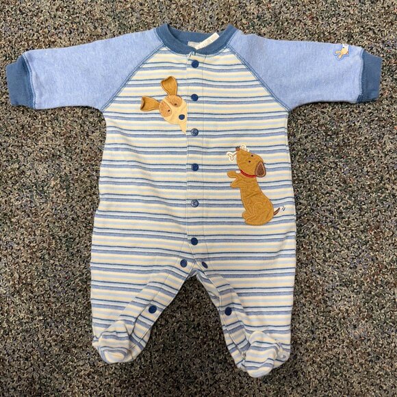Other - Carter's Dog Gone Cute Striped Footed Sleeper Infant Baby 0-3 months